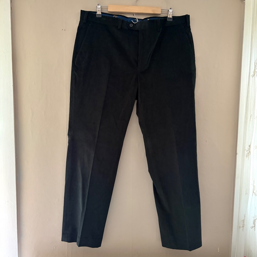 Lauren Ralph Lauren Mens Corduroy Flat Front Pants Size 38x30 Green Dewhurst NWT